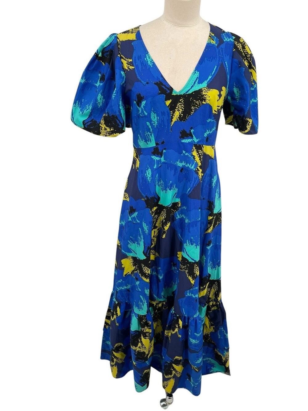 NWT Christopher John Rogers Target Floral Maxi Dress Blue Size 0